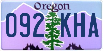 OR license plate 092KHA