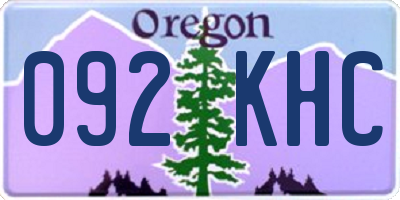 OR license plate 092KHC
