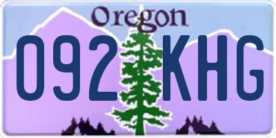 OR license plate 092KHG