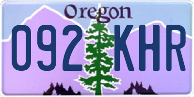 OR license plate 092KHR
