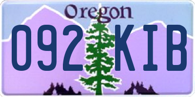 OR license plate 092KIB