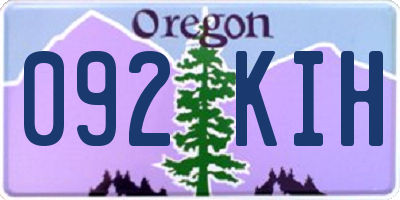 OR license plate 092KIH