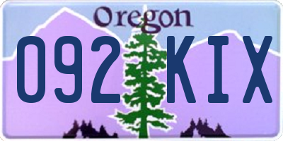 OR license plate 092KIX