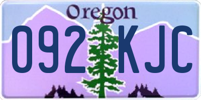 OR license plate 092KJC