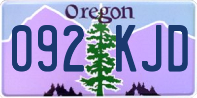 OR license plate 092KJD