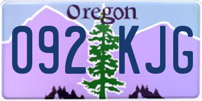 OR license plate 092KJG