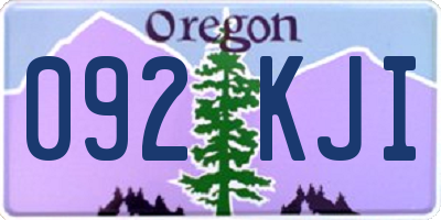 OR license plate 092KJI