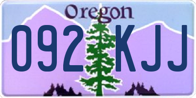 OR license plate 092KJJ