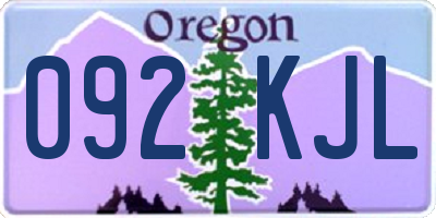 OR license plate 092KJL