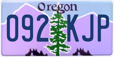 OR license plate 092KJP