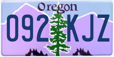 OR license plate 092KJZ