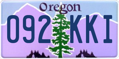 OR license plate 092KKI