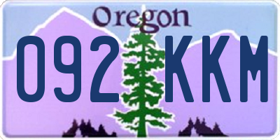 OR license plate 092KKM