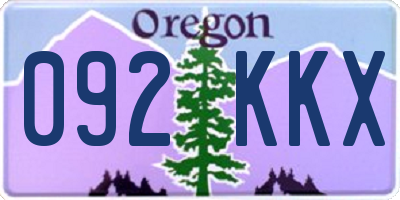 OR license plate 092KKX