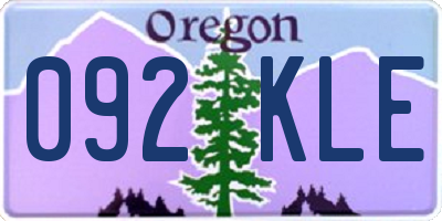 OR license plate 092KLE