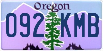 OR license plate 092KMB