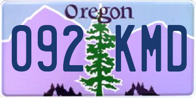 OR license plate 092KMD