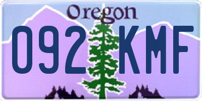 OR license plate 092KMF
