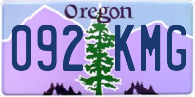 OR license plate 092KMG