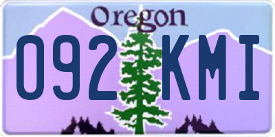 OR license plate 092KMI