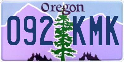 OR license plate 092KMK