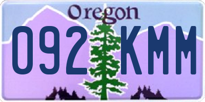 OR license plate 092KMM