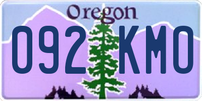 OR license plate 092KMO