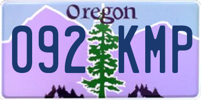 OR license plate 092KMP