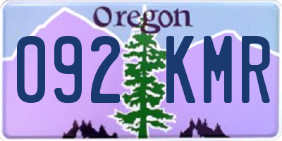 OR license plate 092KMR