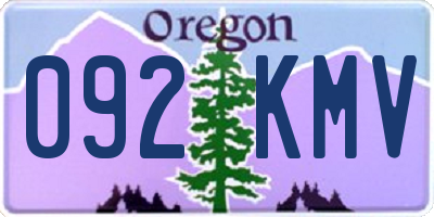 OR license plate 092KMV