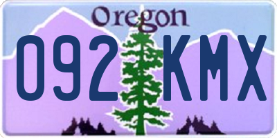 OR license plate 092KMX
