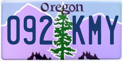OR license plate 092KMY