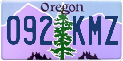 OR license plate 092KMZ