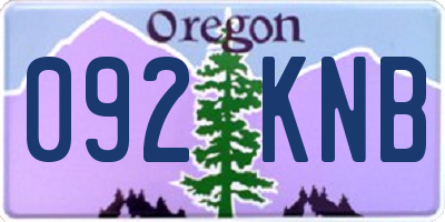 OR license plate 092KNB