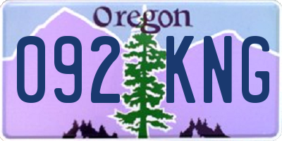 OR license plate 092KNG