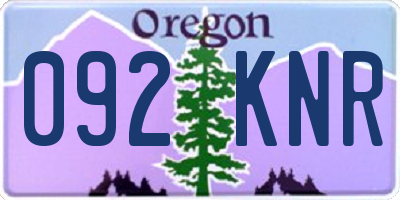 OR license plate 092KNR