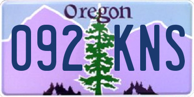 OR license plate 092KNS