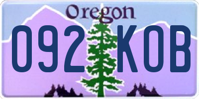 OR license plate 092KOB