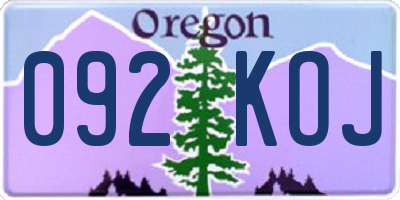 OR license plate 092KOJ
