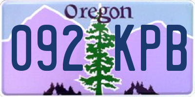 OR license plate 092KPB