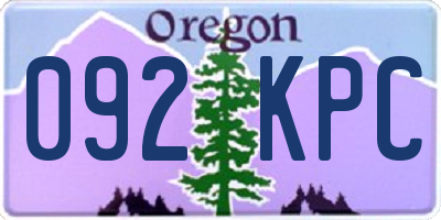 OR license plate 092KPC