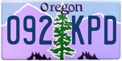 OR license plate 092KPD