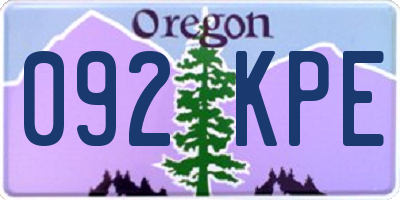 OR license plate 092KPE