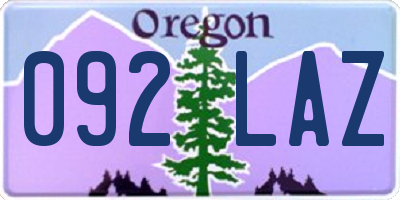 OR license plate 092LAZ