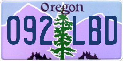 OR license plate 092LBD