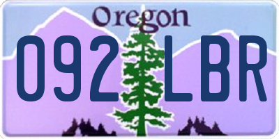 OR license plate 092LBR