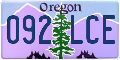 OR license plate 092LCE