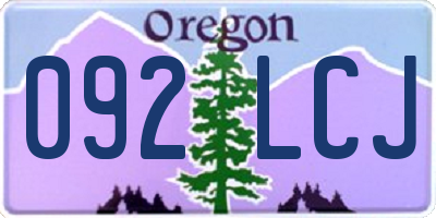 OR license plate 092LCJ
