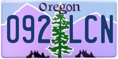 OR license plate 092LCN