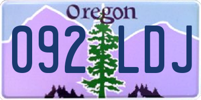 OR license plate 092LDJ